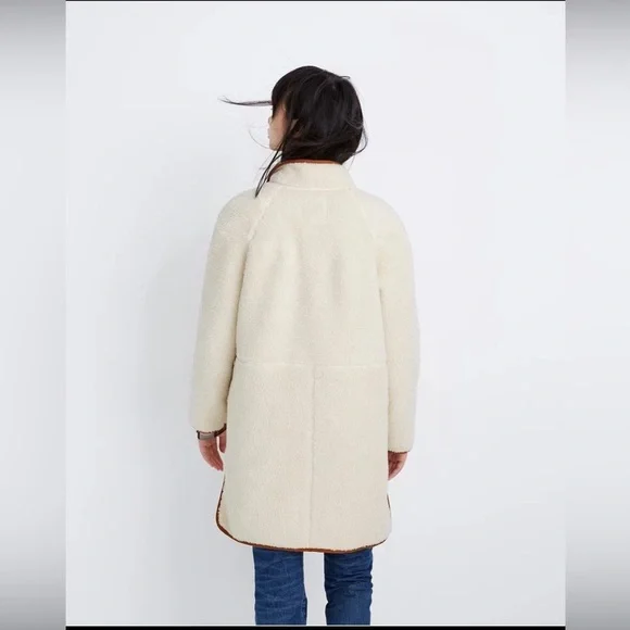 NEW Madewell Sherpa Estate Coat - Picture 2 of 7